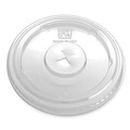 Cup Lids | Fabri-Kal LS636FX X-Slot Greenware Cold Drink Lids Fits 12 oz. to 20 oz. Cup - Clear (1000/Carton) image number 0
