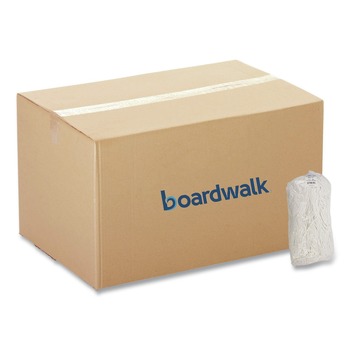 Boardwalk BWK8003 Enviro Clean Looped Mop Head With Tailband - Large, White (12/Carton)