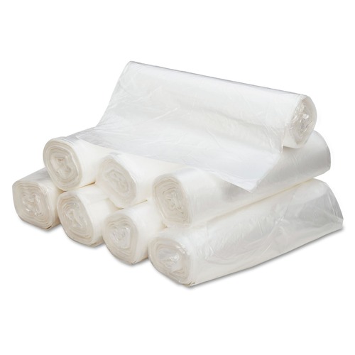 High-Density Trash Bags | Ultra Plus 1506991 43 in. x 48 in. 56-Gallon 16 mic. Can Liners - Natural (200/Carton) image number 0