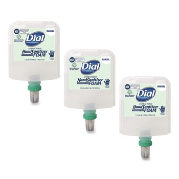 HAND SANITIZER REFILLS | Dial Professional 19717 1.2 Liter Antibacterial Foaming Hand Sanitizer Refill for Dial 1700 Dispenser - Fragrance-Free (3/Carton)