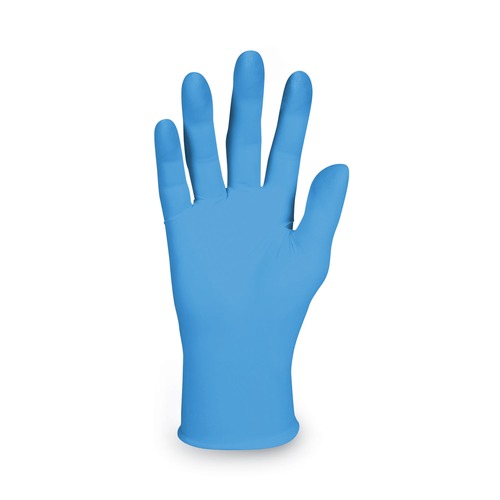 Food Service Disposable & Single Use Gloves | Ansell 54423 6 mil Thick 9.5 in. Long Powder-Free G10 2PRO Nitrile Gloves - Large, Blue (100/Box) image number 0