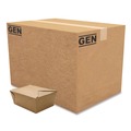 Food Containers & Lids | GEN KS10123 Reclosable 110 oz. Paper Take-Out Box - Kraft (160/Carton) image number 0