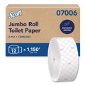 Toilet Tissues | Scott 07006 Essential Coreless JRT Septic Safe 1150 ft. 2 Ply Tissues - White (12/Carton) image number 0