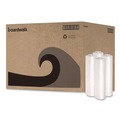 Low-Density Trash Bags | Boardwalk X6639SCKR01 33 in. x 39 in. 33 gal. 1.1 mil. Recycled Low-Density Polyethylene Can Liners - Clear (10 Bags/Roll, 10 Rolls/Carton) image number 1
