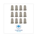 Mop Heads | Boardwalk BWK220CCT 20 oz. Premium Cut-End Cotton Wet Mop Heads - White (12/Carton) image number 3