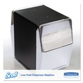 Dinner Napkins | Scott 98720 12 in. x 7 in. 1-Ply Low-Fold Dispenser Napkins - White (8000/Carton) image number 3