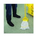 Mop Heads | Boardwalk BWK501WH 5 in. Headband Cotton/Synthetic Super Loop Wet Mop Head - Small, White (12/Carton) image number 3