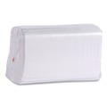 Dinner Napkins | Boardwalk BWK8321 15 in. x 17 in. 2-Ply 1/8-Fold Dinner Napkins - White (10/Carton) image number 2