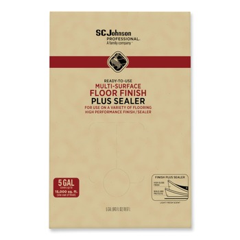 FLOOR FINISHES | SC Johnson 362834 5 gal. Bag-in-Box Ready-To-Use Multi-Surface Floor Finish Plus Sealer - Light Fresh Scent