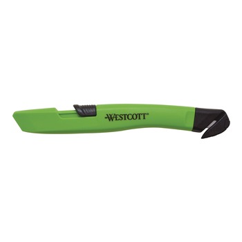 KNIVES AND MULTI PURPOSE TOOLS | Westcott 17969 0.5 in. Blade x 5.7 in. Plastic Handle Safety Ceramic Box Cutter - Green