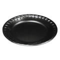 Plates | Pactiv Corp. 0TKB0006000Y 125/Pack, 8 Packs/Carton 6 in. dia. Laminated Foam Dinnerware Plate - Black image number 0