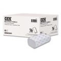 Perforated Roll & Hand Towels | GEN 5301 9.25 in. x 9.05 in. 1-Ply Multifold Towels - White (16 Packs/Carton) image number 1