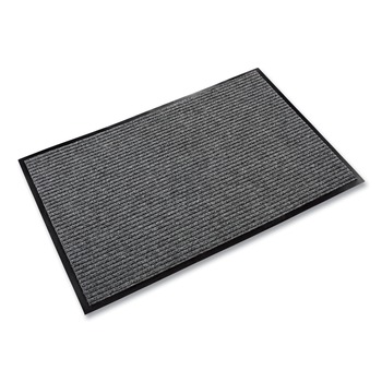 Crown NR 0046GY 48 in. x 72 in. Polypropylene Needle Rib Wipe and Scrape Mat - Gray