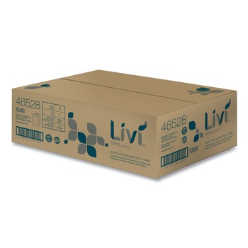  | Livi VPG Select 46528 8 in. x 1000 ft. 1-Ply Hard Wound Roll Towel - White (1-Carton)