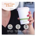 Cups | World Centric CU-PA-8 8 oz. Paper Hot Cups - White (1000/Carton) image number 1