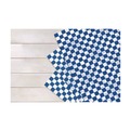 Paper Wraps | Paterson WG01014 12 in. x 12 in. Grease-Resistant Food Wrap - Blue Check (5000/Carton) image number 3