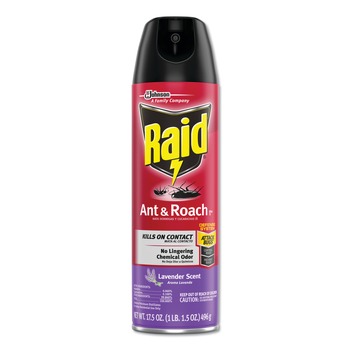 Raid 365982 17.5 oz. Aerosol Spray Ant and Roach Killer - Lavender