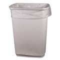 Low-Density Trash Bags | Boardwalk H4832MCKR01 16 Gallon 0.5 mil 24 in. x 32 in. Perforated Roll Low-Density Waste Can Liners - Clear (500/Carton) image number 2