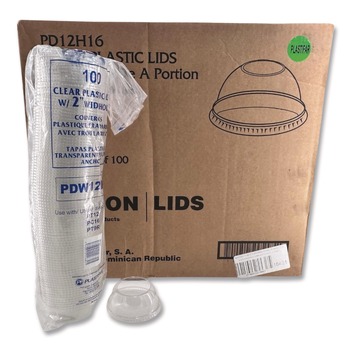 PRODUCTS | Plastifar 18431 PET Lids, Fits 5 oz and 8 oz Sundae Cup, 100/Sleeve, 10/Sleeves/Carton