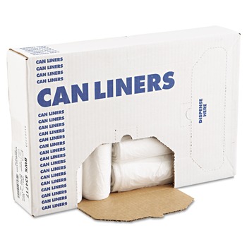 AccuFit Z5845HN R01 29 in. x 45 in. 14 mic 23 gallon High-Density Can Liners with AccuFit Sizing - Natural (250/Carton)