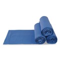High-Density Trash Bags | Inteplast Group BRS304314BL 33 Gallon 14 mic 30 in. x 43 in. Interleaved Roll High-Density Commercial Can Liners - Blue (250/Carton) image number 3