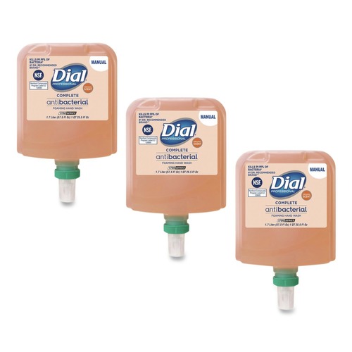 Soap Refills | Dial Professional 19723 1.7 Liter Antibacterial Foaming Hand Wash Refill for 1700 V Dispenser - Original Scent (3/Carton) image number 0