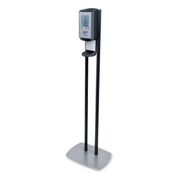 HAND SANITIZER DISPENSERS | PURELL 7418-DS 1200 ml 13.5 in. x 5 in. x 28.5 in. CS8 Hand Sanitizer Floor Stand with Dispenser - Graphite