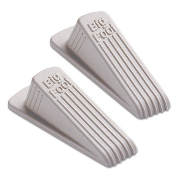 DOORSTOPS | Master Caster 00975 Big Foot 2.25 in. W x 4.75 in. D x 1.25 in. H No Slip Rubber Wedge Doorstop - Beige (2/Pack)