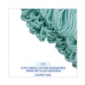 Mop Heads | Boardwalk BWK1200MEA EcoMop Looped-End Recycled Fibers Mop Head - Medium, Green image number 4