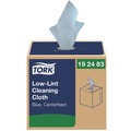 Cleaning Cloths & Wipes | Tork 192483 15 in. x 15 in. 1-Ply Low-Lint Cleaning Cloth - Blue (4 Boxes/Carton) image number 1