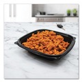 Food Containers & Lids | Dart B24SB PresentaBowls Pro 24 oz. 8.5 in. x 8.5 in. x 1.8 in. Plastic Black Square Bowls (4/Carton) image number 5