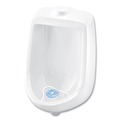 Toilet & Urinal Deodorizers | Big D Industries 66000 Extra Duty Urinal Screen with Non-Para Block Evergreen with Enzymes Scent - White (1 Dozen) image number 1
