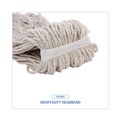 Mop Heads | Boardwalk BWKCM20032 32 oz. 4-Ply Cut-End Cotton Mop Head - White (12/Carton) image number 7