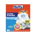 Drawstring & Kitchen Bags | Hefty E8-8356 Ultra Strong Clean Burst 13 Gallon 24.75 in. x 24.88 in. Scented Drawstring Tall Kitchen Bags - White (240/Carton) image number 0