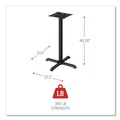 Indoor Dining & Cafe Tables | Alera ALETBH423B Hospitality Series 27.5 in. x 40.38 in. 300 lbs. Capacity Steel Single-Column Bases - Black image number 4