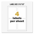 Perforated Roll & Hand Towels | Avery 60503 UltraDuty 3.5 in. x 5 in. GHS Chemical Waterproof and UV Resistant Labels - White (50/Box) image number 8