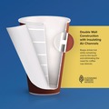 Cups | Dart DWTG8ST Thermoguard 8 oz. Insulated Paper Hot Cups - Steam Print (1000/Carton) image number 2