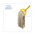 Mop Heads | Boardwalk BWK324C 24 oz. Premium Saddleback Head Cotton Fiber Mop Head - White (12/Carton) image number 5