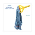 Mop Heads | Boardwalk BWK503BLNB 1 in. Super Loop Cotton/Synthetic Fiber Wet Mop Head - Large, Blue (12/Carton) image number 5