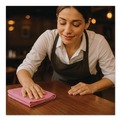 Cleaning Cloths & Wipes | Boardwalk 2164040 16 in. x 16 in. Microfiber Cleaning Cloths - Pink (24/Pack) image number 4