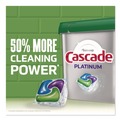 Dishwashing Detergents | Cascade 80797184 Platinum ActionPacs, Fresh Scent 14 oz Pack, 4 Packs/Carton image number 6