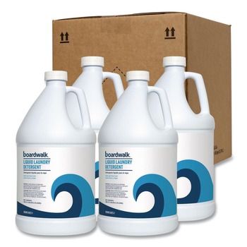 LAUNDRY DETERGENTS | Boardwalk BWK4851 1 Gallon Liquid Laundry Detergent - Fresh and Clean Scent (4/Carton)
