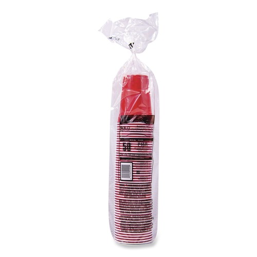 Cups | Dart P16R 16 oz. Plastic Cold Drink Party Cups - Red (50/Pack) image number 0