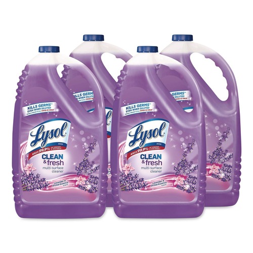 Disinfecting & Cleaning Solutions | LYSOL Brand 36241-88786 144 oz. Bottle Clean and Fresh Multi-Surface Disinfectant Cleaner - Lavender and Orchid Essence (4/Carton) image number 0