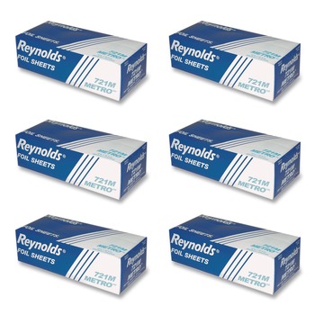 Reynolds Wrap 721M 12 in. x 10.75 in. Metro Pop-Up Aluminum Foil Sheets - Silver (3000/Carton)