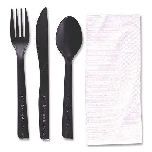 Cutlery Kits | Eco-Products EP-S115 6 in. 100 percent Recycled Content Cutlery Kit - (250/Carton) image number 0