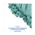 Mop Heads | Boardwalk BWK1200XLCT Ecomop Looped-End Recycled Fibers Mop Head - Extra Large, Green (12/Carton) image number 6