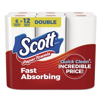 PAPER TOWELS | Scott 56668 Choose-A-Size Mega Kitchen Roll Paper Towels (102/Roll, 6 Rolls/Pack, 4 Packs/Carton)