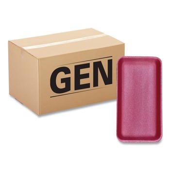 GEN 1525PINK 14.5 in. x 8 in. x 0.75 in. #1525 Meat Trays - Pink (250/Carton)