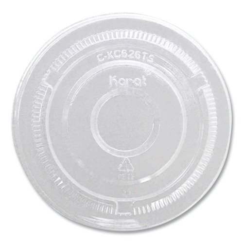 Cup Lids | Karat C-KC626TS-NH 12 oz. to 24 oz. Cold Cup No Hole Flat PET Lids - Clear (1000/Carton) image number 0